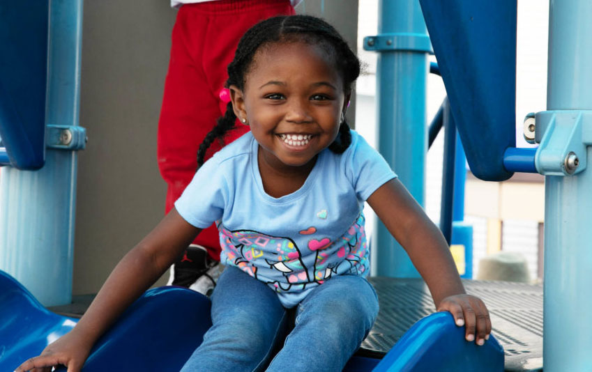 Young girl on playground