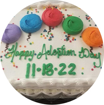 Adoption Day celebration cake